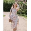 image:imageSCARLET DARKNESS Womens Floral Midi Dress Corset Sundresses 2026 Summer Spring Vacation Milkmaid DressesPink