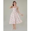 image:imageSCARLET DARKNESS Womens Floral Midi Dress Corset Sundresses 2026 Summer Spring Vacation Milkmaid DressesPink