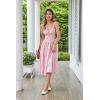 image:imageSCARLET DARKNESS Womens Floral Midi Dress Corset Sundresses 2026 Summer Spring Vacation Milkmaid DressesPink and Green