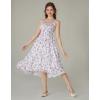 image:imageSCARLET DARKNESS Womens Floral Midi Dress Corset Sundresses 2026 Summer Spring Vacation Milkmaid DressesPurple