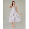 image:imageSCARLET DARKNESS Womens Floral Midi Dress Corset Sundresses 2026 Summer Spring Vacation Milkmaid DressesPurple