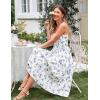 image:imageSCARLET DARKNESS Womens Floral Midi Dress Corset Sundresses 2026 Summer Spring Vacation Milkmaid DressesWhite Blue