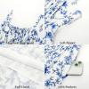 image:imageSCARLET DARKNESS Womens Floral Midi Dress Corset Sundresses 2026 Summer Spring Vacation Milkmaid DressesWhite Blue Floral