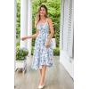 image:imageSCARLET DARKNESS Womens Floral Midi Dress Corset Sundresses 2026 Summer Spring Vacation Milkmaid DressesWhite Blue Floral