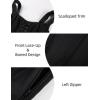 image:imageSCARLET DARKNESS Womens Overbust Corset Top Y2K Boned Laceup Renaissance Pirate Goth Bustier TopsBlack