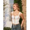 image:imageSCARLET DARKNESS Womens Overbust Corset Top Y2K Boned Laceup Renaissance Pirate Goth Bustier TopsWhite