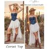 image:imageScarlet Darkness Corset Tops for Women Renaissance Floral Bustier Western Concert Going Out TopNavy