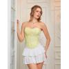 image:imageScarlet Darkness Corset Tops for Women Renaissance Floral Bustier Western Concert Going Out TopYellow