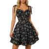 image:imageScarlet Darkness Floral Mini Dress for Women Teens Summer 2026 Fairy Corset Sundress Graduation DressesBlack Floral