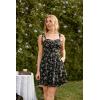 image:imageScarlet Darkness Floral Mini Dress for Women Teens Summer 2026 Fairy Corset Sundress Graduation DressesBlack Floral