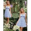 image:imageScarlet Darkness Floral Mini Dress for Women Teens Summer 2026 Fairy Corset Sundress Graduation DressesBlue Floral
