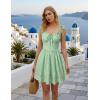 image:imageScarlet Darkness Floral Mini Dress for Women Teens Summer 2026 Fairy Corset Sundress Graduation DressesGreen Daisies