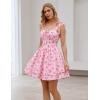 image:imageScarlet Darkness Floral Mini Dress for Women Teens Summer 2026 Fairy Corset Sundress Graduation DressesPink Flower