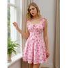 image:imageScarlet Darkness Floral Mini Dress for Women Teens Summer 2026 Fairy Corset Sundress Graduation DressesPink Flower