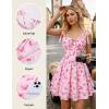 image:imageScarlet Darkness Floral Mini Dress for Women Teens Summer 2026 Fairy Corset Sundress Graduation DressesPink Flower