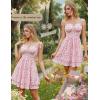 image:imageScarlet Darkness Floral Mini Dress for Women Teens Summer 2026 Fairy Corset Sundress Graduation DressesRed Floral