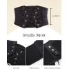 image:imageScarlet Darkness Renaissance Corset Belt for Women Laceup Front Wide Waist Belt Goth Pirate Costume AccessoriesBlack