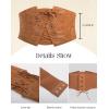 image:imageScarlet Darkness Renaissance Corset Belt for Women Laceup Front Wide Waist Belt Goth Pirate Costume AccessoriesBronze