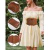 image:imageScarlet Darkness Renaissance Corset Belt for Women Laceup Front Wide Waist Belt Goth Pirate Costume AccessoriesBrown