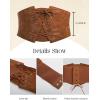 image:imageScarlet Darkness Renaissance Corset Belt for Women Laceup Front Wide Waist Belt Goth Pirate Costume AccessoriesBrown
