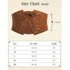 image:imageScarlet Darkness Renaissance Corset Belt for Women Laceup Front Wide Waist Belt Goth Pirate Costume AccessoriesBrown
