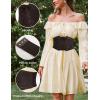 image:imageScarlet Darkness Renaissance Corset Belt for Women Laceup Front Wide Waist Belt Goth Pirate Costume AccessoriesDark Brown