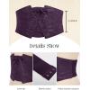 image:imageScarlet Darkness Renaissance Corset Belt for Women Laceup Front Wide Waist Belt Goth Pirate Costume AccessoriesPurple