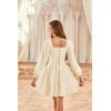 image:imageScarlet Darkness Renaissance Corset Dress Long Sleeve Mini Dresses for Women Fishbone Fall Wedding Guest Party DressApricot
