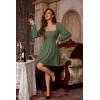 image:imageScarlet Darkness Renaissance Corset Dress Long Sleeve Mini Dresses for Women Fishbone Fall Wedding Guest Party DressBean Green