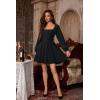image:imageScarlet Darkness Renaissance Corset Dress Long Sleeve Mini Dresses for Women Fishbone Fall Wedding Guest Party DressBlack