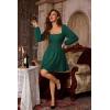 image:imageScarlet Darkness Renaissance Corset Dress Long Sleeve Mini Dresses for Women Fishbone Fall Wedding Guest Party DressGreen