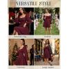 image:imageScarlet Darkness Renaissance Corset Dress Long Sleeve Mini Dresses for Women Fishbone Fall Wedding Guest Party DressRed