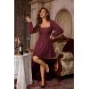 image:imageScarlet Darkness Renaissance Corset Dress Long Sleeve Mini Dresses for Women Fishbone Fall Wedding Guest Party DressRed