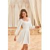 image:imageScarlet Darkness Renaissance Corset Dress Long Sleeve Mini Dresses for Women Fishbone Fall Wedding Guest Party DressWhite