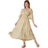 image:imageScarlet Darkness Renaissance Costume Women Maxi Tiered Long Dresses Cottagecore DressApricot