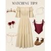 image:imageScarlet Darkness Renaissance Costume Women Maxi Tiered Long Dresses Cottagecore DressApricot