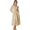 image:imageScarlet Darkness Renaissance Costume Women Maxi Tiered Long Dresses Cottagecore DressApricot