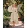 image:imageScarlet Darkness Renaissance Dress Women Off Shoulder Bell Sleeve Peasant Pirate DressApricot