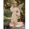 image:imageScarlet Darkness Renaissance Dress Women Off Shoulder Bell Sleeve Peasant Pirate DressApricot
