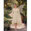 image:imageScarlet Darkness Renaissance Dress Women Off Shoulder Bell Sleeve Peasant Pirate DressApricot
