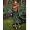 image:imageScarlet Darkness Renaissance Dress Women Off Shoulder Bell Sleeve Peasant Pirate DressArmy Green