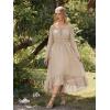 image:imageScarlet Darkness Renaissance Dress Women Off Shoulder Bell Sleeve Peasant Pirate DressBeige