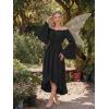 image:imageScarlet Darkness Renaissance Dress Women Off Shoulder Bell Sleeve Peasant Pirate DressBlack