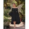 image:imageScarlet Darkness Renaissance Dress Women Off Shoulder Bell Sleeve Peasant Pirate DressBlack