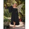 image:imageScarlet Darkness Renaissance Dress Women Off Shoulder Bell Sleeve Peasant Pirate DressBlack