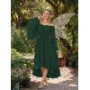 image:imageScarlet Darkness Renaissance Dress Women Off Shoulder Bell Sleeve Peasant Pirate DressGreen