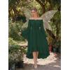 image:imageScarlet Darkness Renaissance Dress Women Off Shoulder Bell Sleeve Peasant Pirate DressGreen