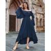 image:imageScarlet Darkness Renaissance Dress Women Off Shoulder Bell Sleeve Peasant Pirate DressNavy Blue
