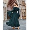 image:imageScarlet Darkness Renaissance Dress Women Off Shoulder Bell Sleeve Peasant Pirate DressPonderosa Green