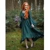 image:imageScarlet Darkness Renaissance Dress Women Off Shoulder Bell Sleeve Peasant Pirate DressPonderosa Green